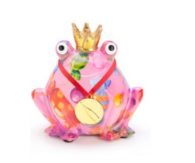 Pomme-Pidou Spaarpot Kikker Wish a Billy Congratulations roze met snoepjes Pomme-Pidou Spaarpot Kikker Wish a Billy Congratulations roze met snoepjes