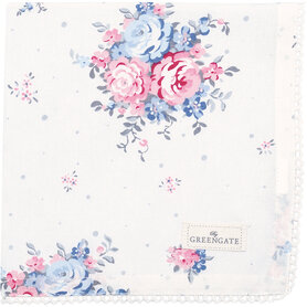 GreenGate Katoenen servet met kant rand Emely white GreenGate Katoenen servet met kant rand Emely white