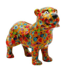 Pomme-Pidou Spaarpot Tijger Thomas oranje met kevertjes Pomme-Pidou Spaarpot Tijger Thomas oranje met kevertjes