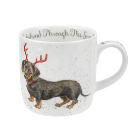 Wrendale Designs Mug Dachshund Snow