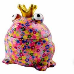 Pomme-Pidou Cookie Jar Sweet Freddy Roze met bloemen