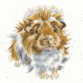 Borduurpakket Hannah Dale - Grinny Pig - Bothy Threads Borduurpakket Hannah Dale - Grinny Pig - Bothy Threads