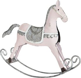 Clayre & Eef  | Hobbelpaard  | 20*18 | roze - metaal Clayre & Eef  | Hobbelpaard  | 20*18 | roze - metaal