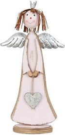 Clayre & Eef | Kerst Engel | Roze