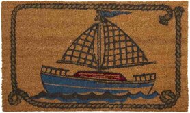 Clayre & Eef | Deurmat Kokos | Zeilboot