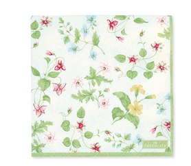 GreenGate Papieren Servet / Paper Napkin Karolina white large 20pcs GreenGate Papieren Servet / Paper Napkin Karolina white large 20pcs