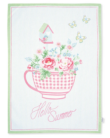 GreenGate Theedoek piece printed Alma summer white GreenGate Theedoek piece printed Alma summer white