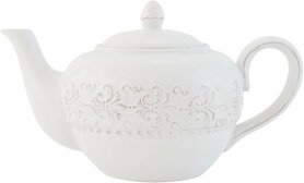 Clayre & Eef |Theepot  | 24*14*15 cm	| wit