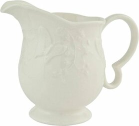 Clayre & Eef  | Melkkan |14 x 8 x 11 cm | inhoud ca. 250 ml | wit