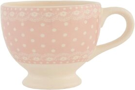 Clayre & Eef  | Mok |14*12*9 cm | roze