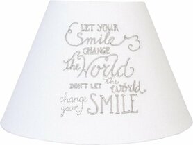 Clayre & Eef  | Lampenkap Smile | Ø 22*14 cm/E27 | beige Clayre & Eef  | Lampenkap Smile | Ø 22*14 cm/E27 | beige