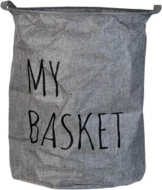 Clayre & Eef | Wäschekorb faltbar | Ø 40*50 cm | grau