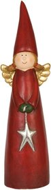 Clayre & Eef | Weihnachtsengel | 15*13*55 cm | rot