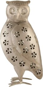 Clayre & Eef | Teelichthalter Eule | 19*9*25 cm | Metall - Silber