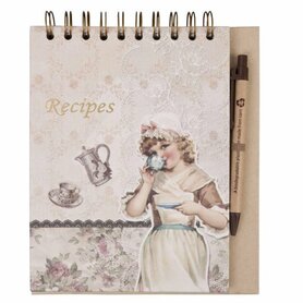 Clayre & Eef | Receptenboek | 17*40 cm	| Nostalgisch | 6PA0229 Clayre & Eef | Receptenboek | 17*40 cm	| Nostalgisch | 6PA0229
