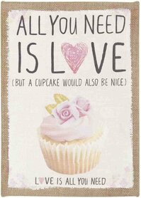 Clayre & Eef | Wandtafel All You Need Is Love | 25*35 cm | Rosa | 62494
