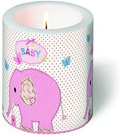 Geboortekaars Meisje | Rose | ø 9*10 cm