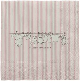Clayre & Eef | Papieren Servet | 33*33 cm | Hello Little One | 73010P Clayre & Eef | Papieren Servet | 33*33 cm | Hello Little One | 73010P