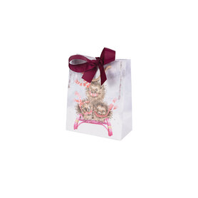 Wrendale Designs Cadeautasje Kerst Egel - Sledgehogs -klein Wrendale Designs Cadeautasje Kerst Egel - Sledgehogs -klein