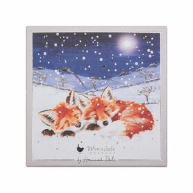 Wrendale Designs Kerstkaart Vos "Foxes in the Snow" Luxe Box