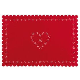 Clayre & Eef | Placemat kerst set/4 | Rood Clayre & Eef | Placemat kerst set/4 | Rood