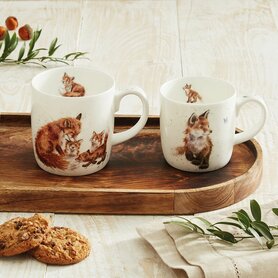 Wrendale Designs 'The Foxes' Vos ouder en kind mok cadeauset