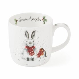 Wrendale Designs Mok 'Snow Angels' - Konijn en Roodborstje Wrendale Designs Mok 'Snow Angels' - Konijn en Roodborstje