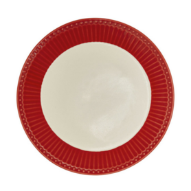 GreenGate Ontbijt / Lunch bord Alice Red D: 23cm