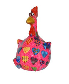 Pomme-Pidou Spaarpot Kip Charlotte Roze met harten Pomme-Pidou Spaarpot Kip Charlotte Roze met harten