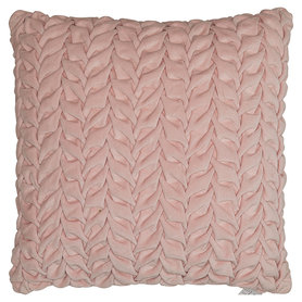GreenGate Velvet Cushion Braided pale pink 45x45cm GreenGate Velvet Cushion Braided pale pink 45x45cm