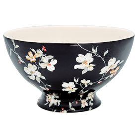 GreenGate Stoneware Soup Bowl Jolie Black D: 15cm GreenGate Stoneware Soup Bowl Jolie Black D: 15cm