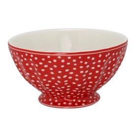 GreenGate French bowl xlarge Dot red  D: 13,5cm
