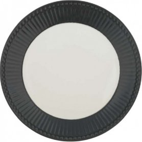 GreenGate Stoneware Plate Alice Dark Grey