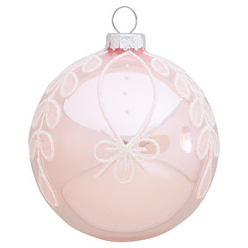 GreenGate Ball glass  Marley rose w/glitter