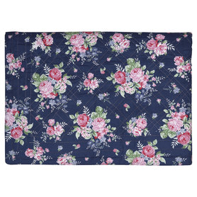 GreenGate Quilted Bed cover Rose Dark Blue 140x220cm GreenGate Quilted Bed cover Rose Dark Blue 140x220cm