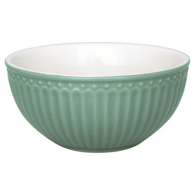 GreenGate Everyday Alice Cereal Bowl Alice Dusty Green D:14cm GreenGate Everyday Alice Cereal Bowl Alice Dusty Green D:14cm