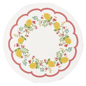 GreenGate Onderzetter / Coaster Limona White D: 10cm
