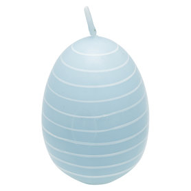 GreenGate Candle Easter egg Stripe Pale blue H: 7cm GreenGate Candle Easter egg Stripe Pale blue H: 7cm