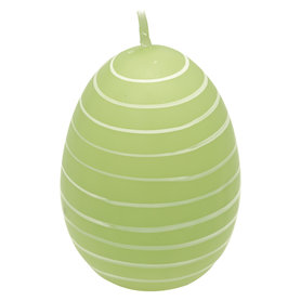 GreenGate Candle Easter egg Stripe Pale green H: 7cm GreenGate Candle Easter egg Stripe Pale green H: 7cm