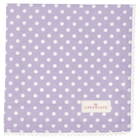 GreenGate Cotton Napkin with lace Spot Lavendar 40x40cm GreenGate Cotton Napkin with lace Spot Lavendar 40x40cm