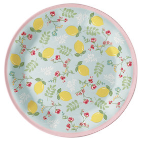 GreenGate Melamine Plate Limona Pale Blue D: 20cm GreenGate Melamine Plate Limona Pale Blue D: 20cm