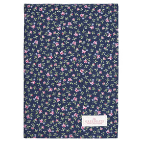 GreenGate Cotton Tablecloth Berta dark blue 150x150cm  GreenGate Cotton Tablecloth Berta dark blue 150x150cm