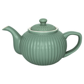 GreenGate Everyday Alice Teapot Alice Dusty Green 1L GreenGate Everyday Alice Teapot Alice Dusty Green 1L