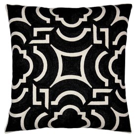 Gate Noir Cushion Art deco black embroi.allover 50x50cm GN Gate Noir Cushion Art deco black embroi.allover 50x50cm GN