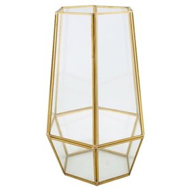 Gate Noir Lantern clear w/gold large GN  H:28,5cm Gate Noir Lantern clear w/gold large GN  H:28,5cm