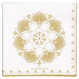 GreenGate Paper Napkin small Elvina gold 20pcs GN  GreenGate Paper Napkin small Elvina gold 20pcs GN