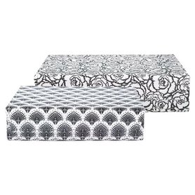 GreenGate Storage box Blossom grey set of 2 ass GN  GreenGate Storage box Blossom grey set of 2 ass GN