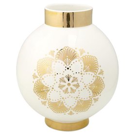 Gate Noir by GreenGate Vase Elvina gold round large GN H:18,3 cm Gate Noir by GreenGate Vase Elvina gold round large GN H:18,3 cm