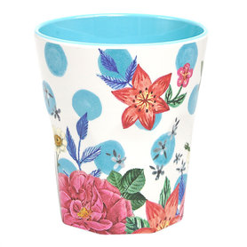 Ginger Lifestyle Melamine Mok M Summer Blossom Blue Dots Ginger Lifestyle Melamine Mok M Summer Blossom Blue Dots