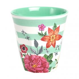 Ginger Lifestyle Melamine Mok S Summer Blossom Green Stripes Ginger Lifestyle Melamine Mok S Summer Blossom Green Stripes